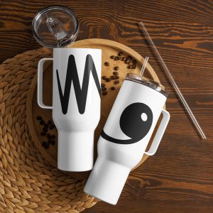 Travel mug with a handle