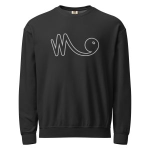 Unisex garment-dyed fleece crewneck sweatshirt